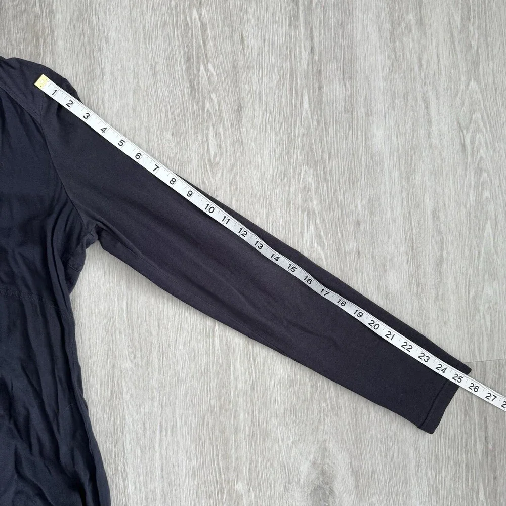 SANDWICH Dress Long Sleeve Cowl Neck Women Size 38 Navy Blue Pleated - Picture 10 of 12